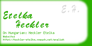 etelka heckler business card